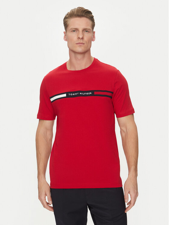 

Футболка обычного кроя Chest Insert MW0MW36498 Tommy Hilfiger, красный
