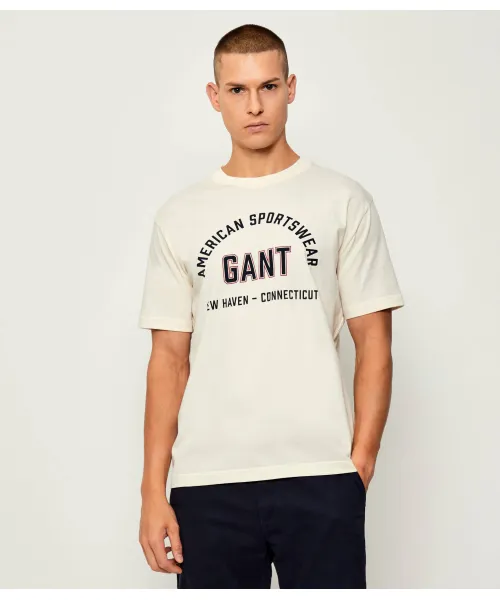 

Футболка с графическим принтом Regular fit Gant, белый