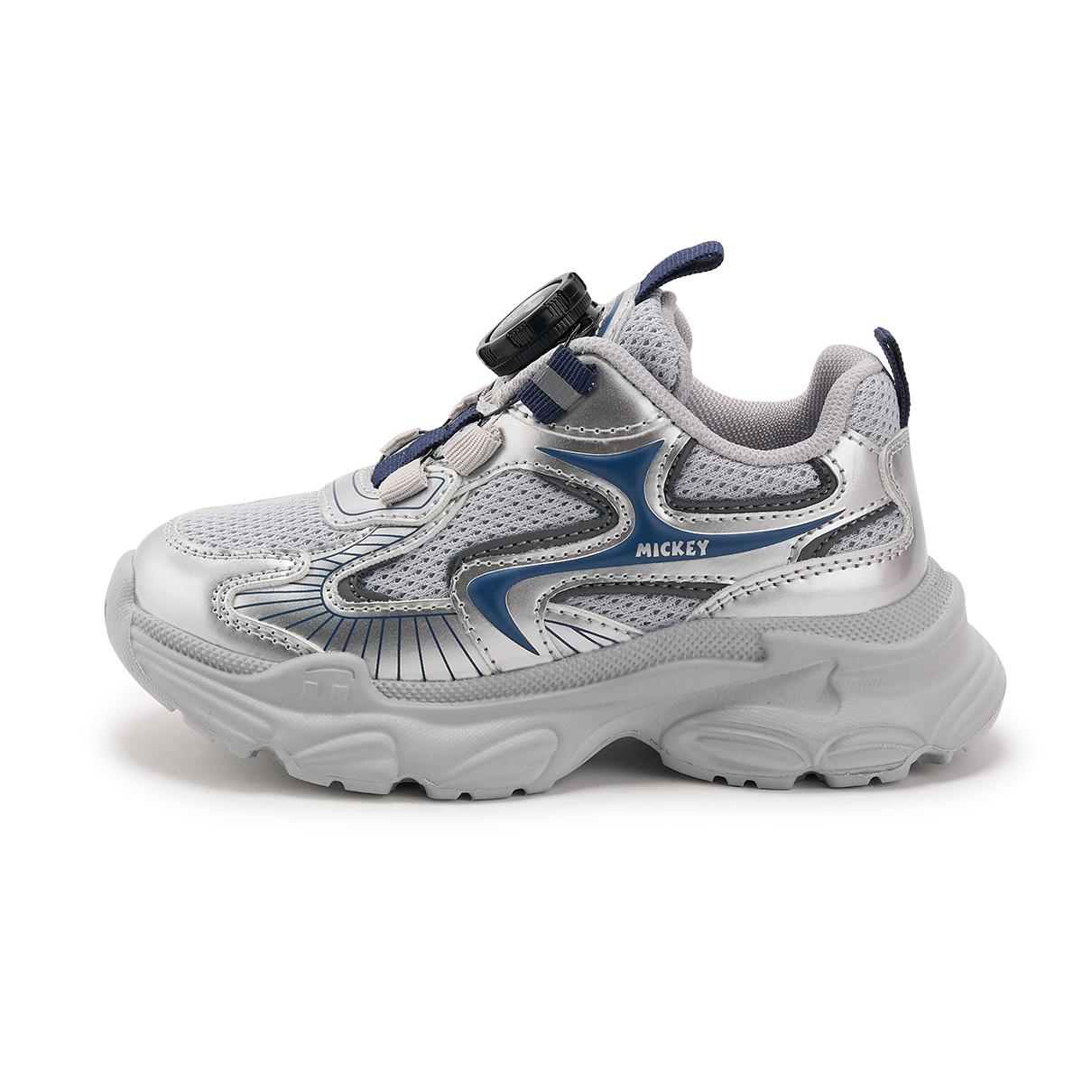 

Низкие повседневные кроссовки серии Mickey с амортизацией, износостойкими и дышащими свойствами для детей Disney, серебряный/синий