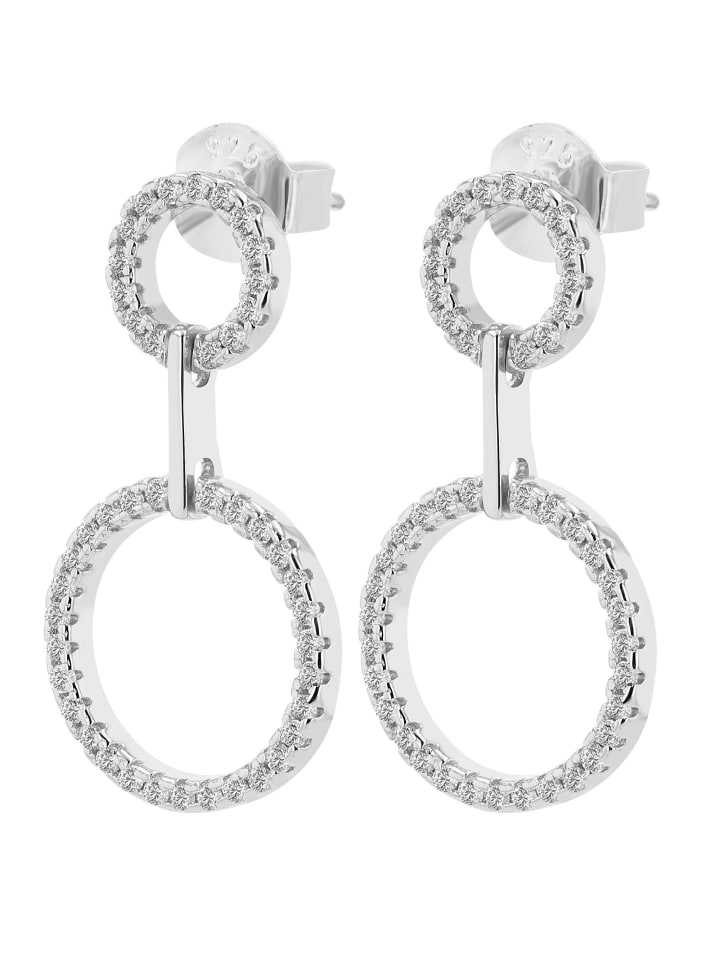 

Adeliás Женские серьги-гвоздики из серебра 925 пробы с фианитами в серебряной оправе