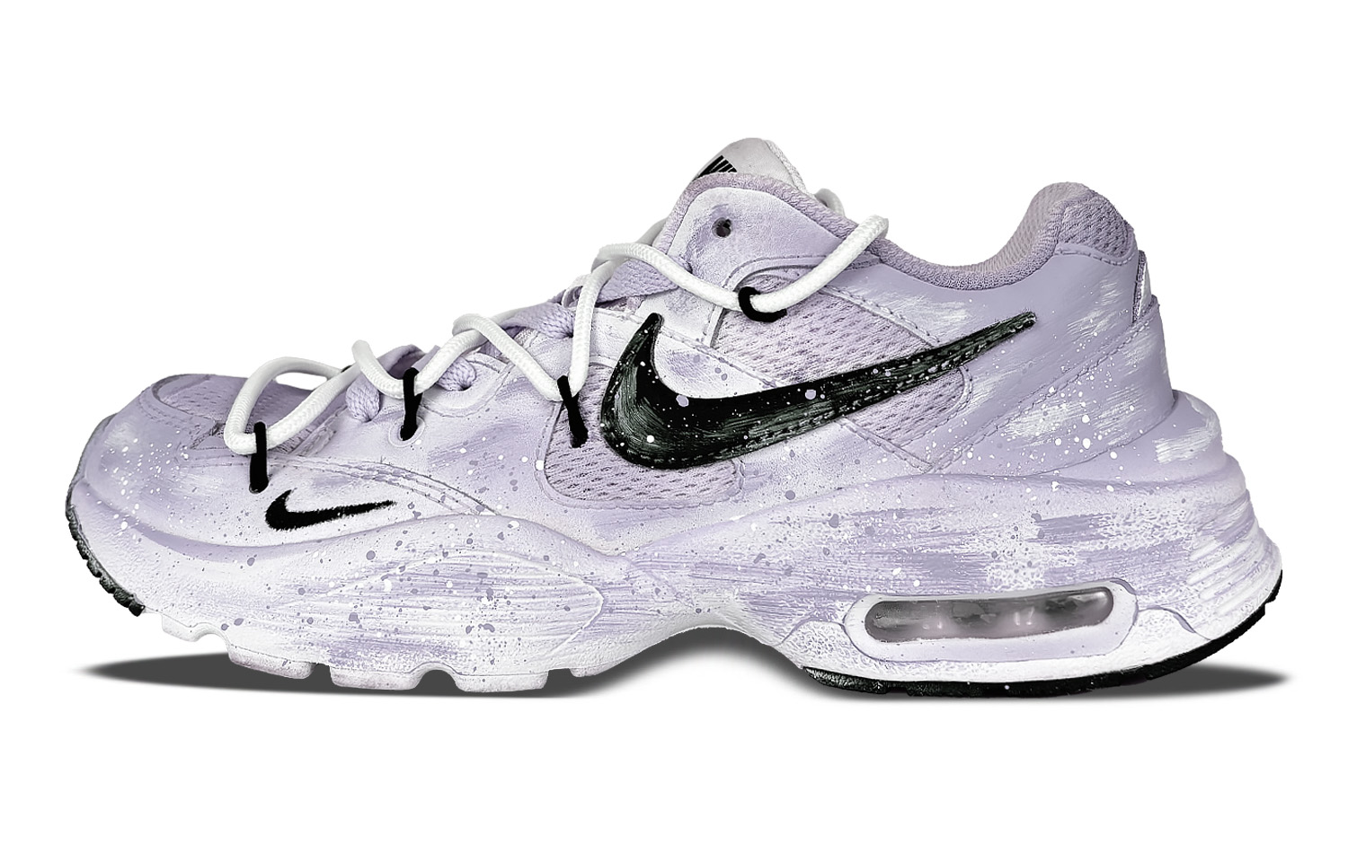 

Nike Женские кроссовки Air Max Fusion для бега низкие противоскользящие износостойкие фиолетовые белые