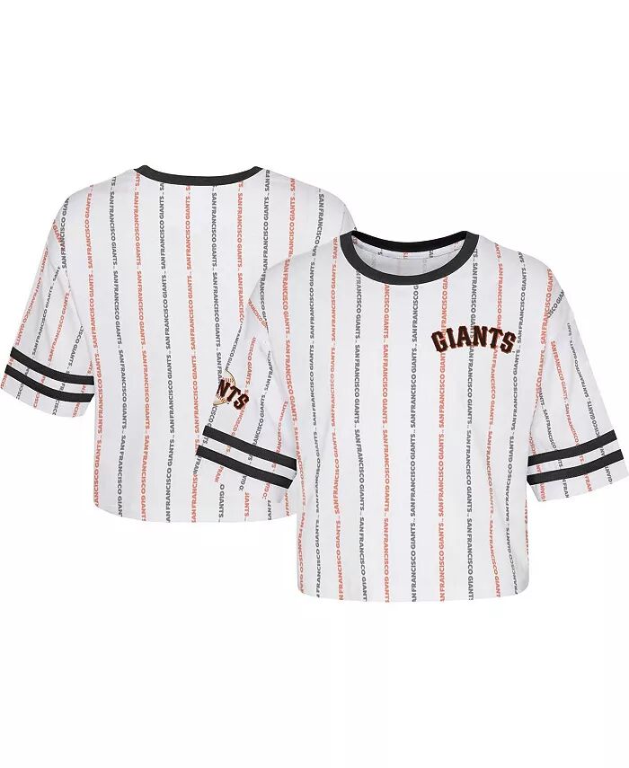 

Футболка Big Girls White San Francisco Giants Ball в полоску Outerstuff