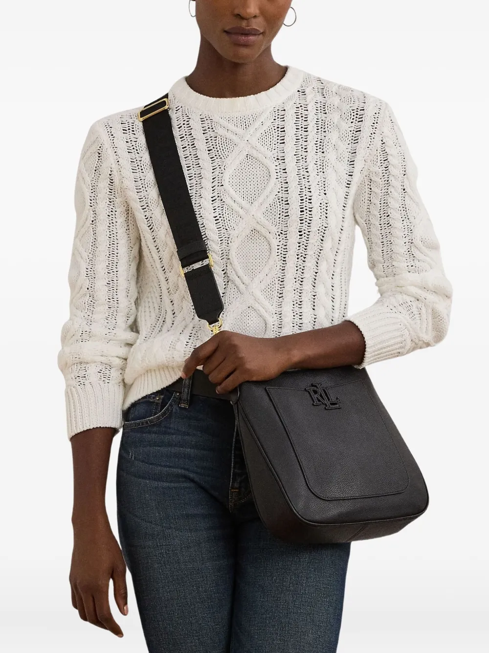 

Большая сумка через плечо Cameryn Lauren Ralph Lauren, черный