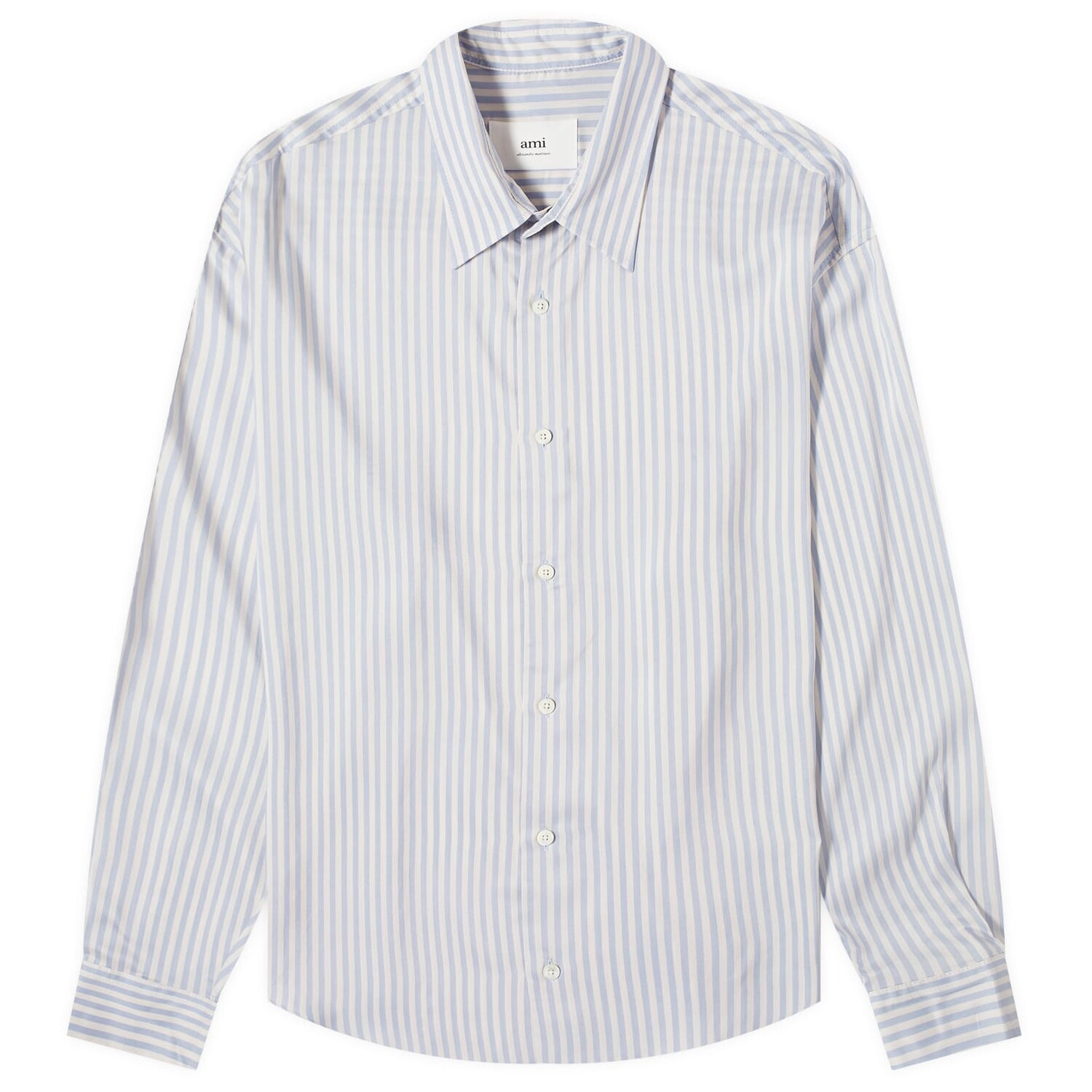 

Рубашка Ami Paris Boxy Stripe Shirt, цвет Cashmere Blue & Chalk