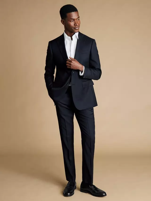 

Куртка Charles Tyrwhitt Slim Fit Twill Suit, темно-синий