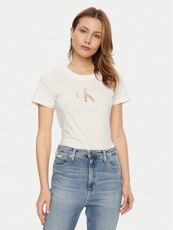 

Облегающая футболка Gradient J20J224982 Calvin Klein Jeans, белый