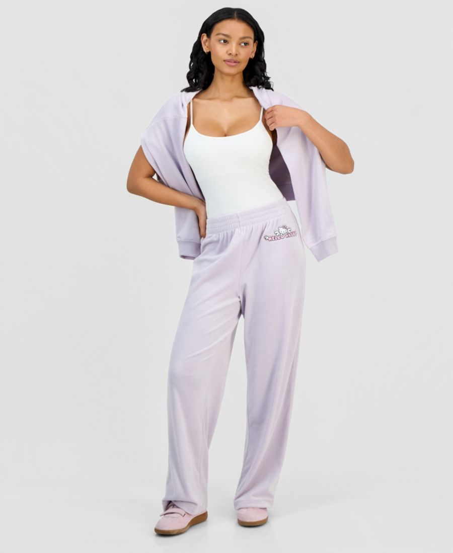 

Детские велюровые брюки с широкими штанинами Hello Kitty Grayson Threads, The Label, Thistle