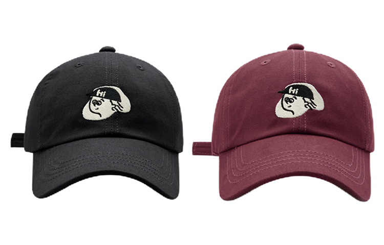 

FREE RABBITⅡ Бейсболка унисекс, 2 Pack (Black+Burgundy)