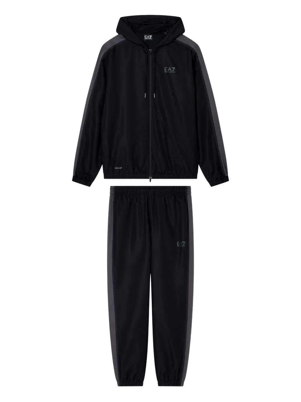 

Спортивный костюм с логотипом Ea7 Emporio Armani, черный