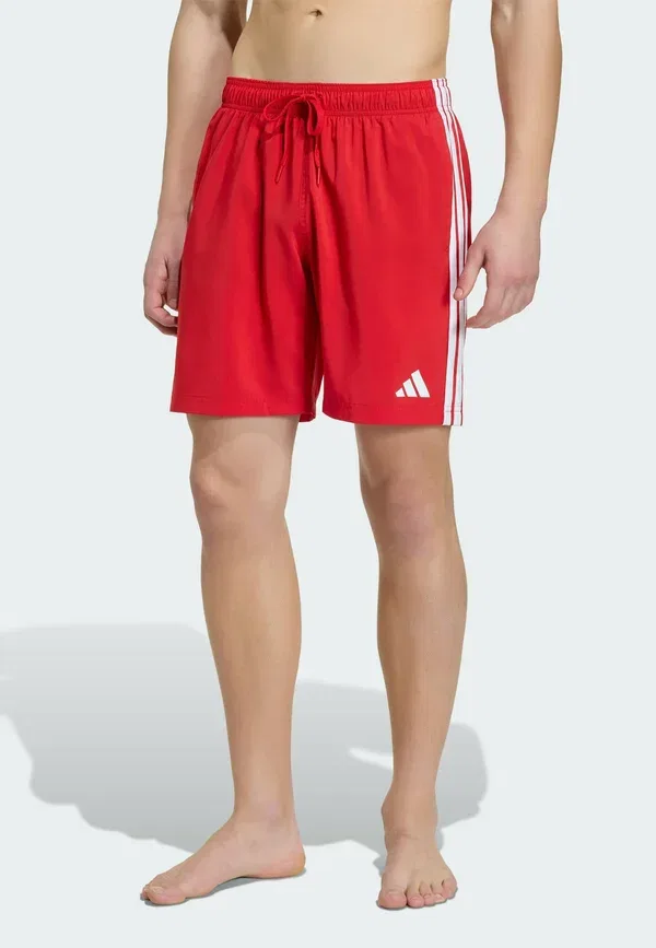 Плавки Adidas Sportswear 3 Stripes Swim Shorts 8 Inch, ярко-алый с белым