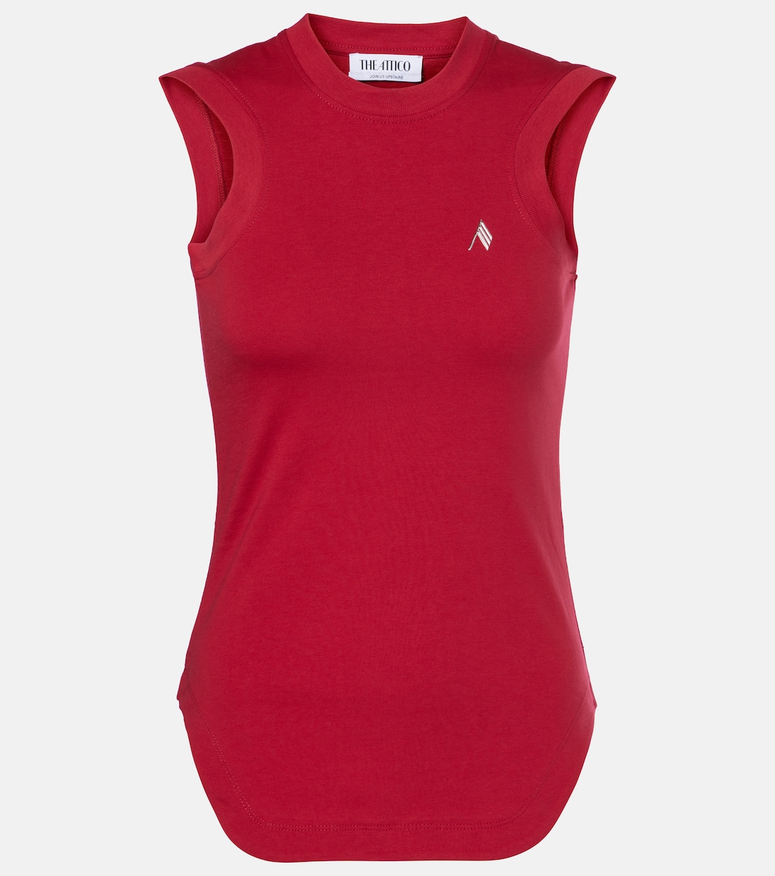 

Майка из хлопкового джерси Reese The Attico, Vibrant Red