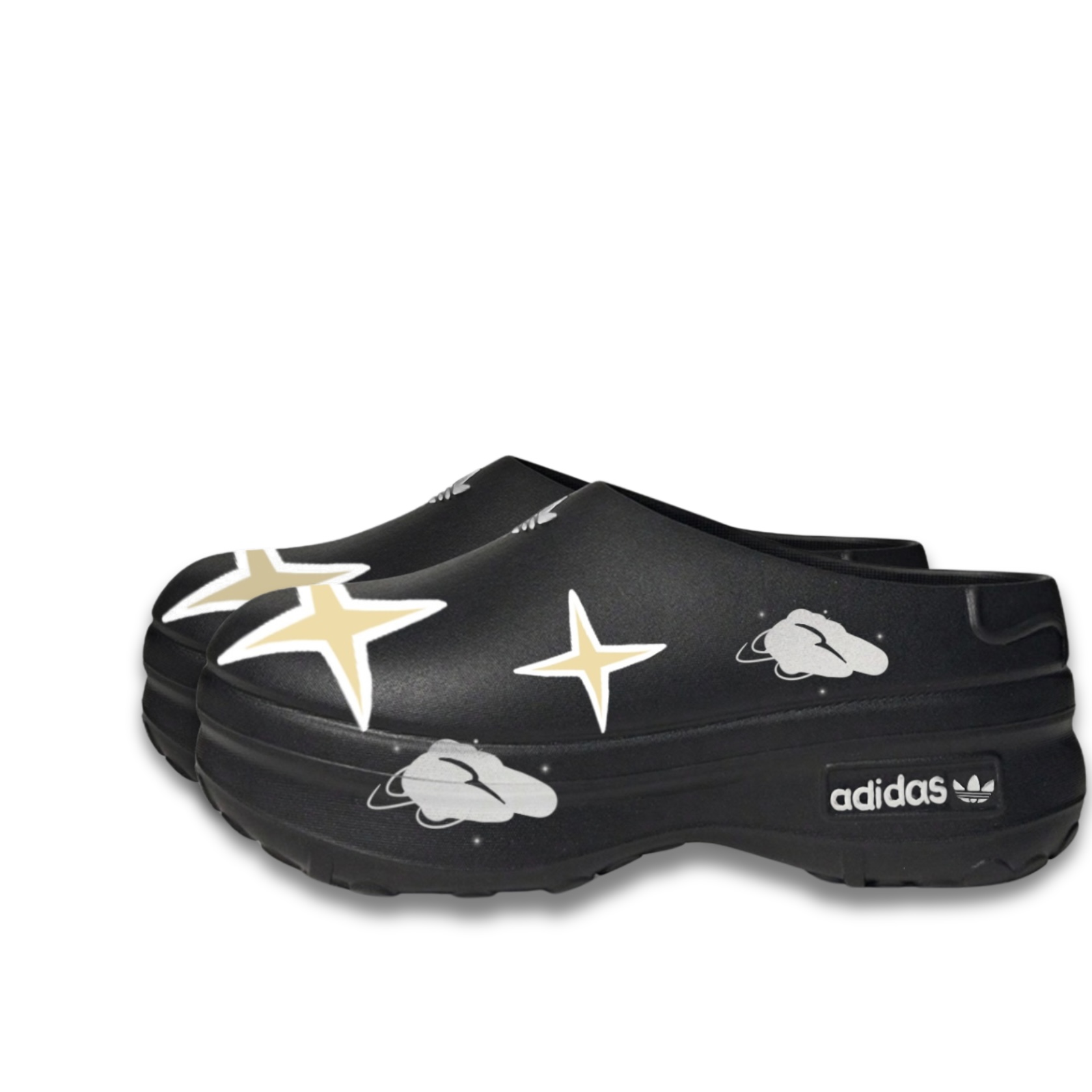 Adidas Originals Женские тапочки AdiFOM Stan Smith Mule с закрытым носком и устойчивостью к истиранию черного цвета, цвет Black — фото 4