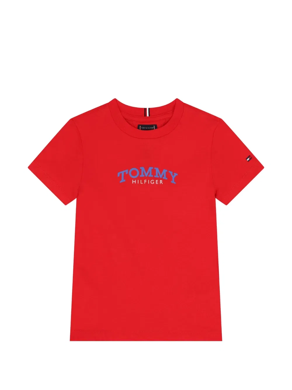 Футболка с круглым вырезом и логотипом Tommy Hilfiger Junior, красный