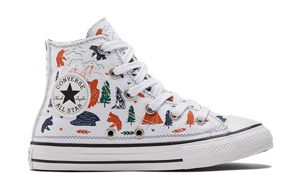 Кроссовки chuck taylor all star white/orange Converse, белый — фото 2