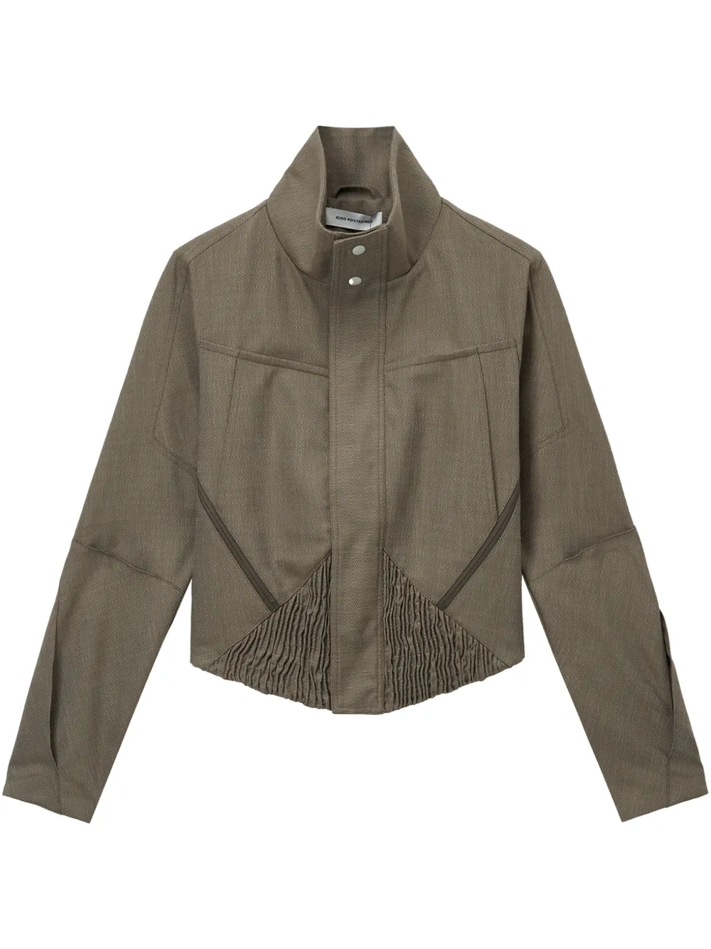 

Жакет со сборками Kiko Kostadinov, коричневый