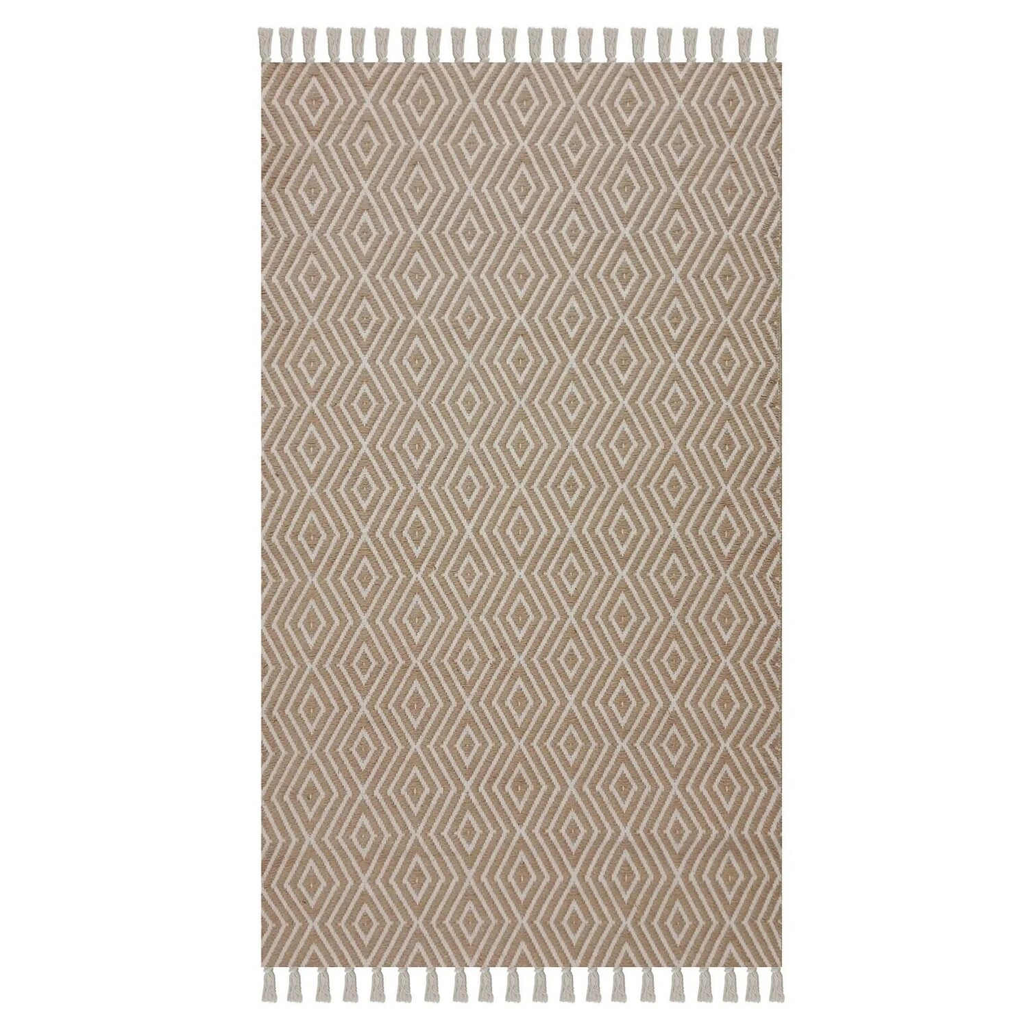 

Giz Home Jacq Geometry Ковер из хлопка и джута - коричневый/белый - 120x180 см