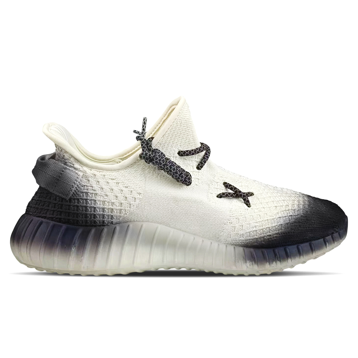 Adidas Originals Yeezy Boost 350 V2 низкие повседневные кроссовки унисекс белые с фиолетовым, цвет White — фото 4