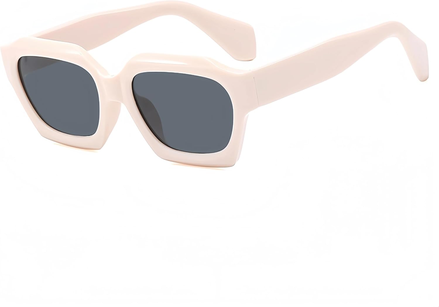 

Модные солнцезащитные очки в крупной квадратной оправе неправильной формы для мужчин и женщин, идеально подходящие для повседневных путешествий, защиты от солнца и ультрафиолетового излучения UATXTAU, Beige Grey