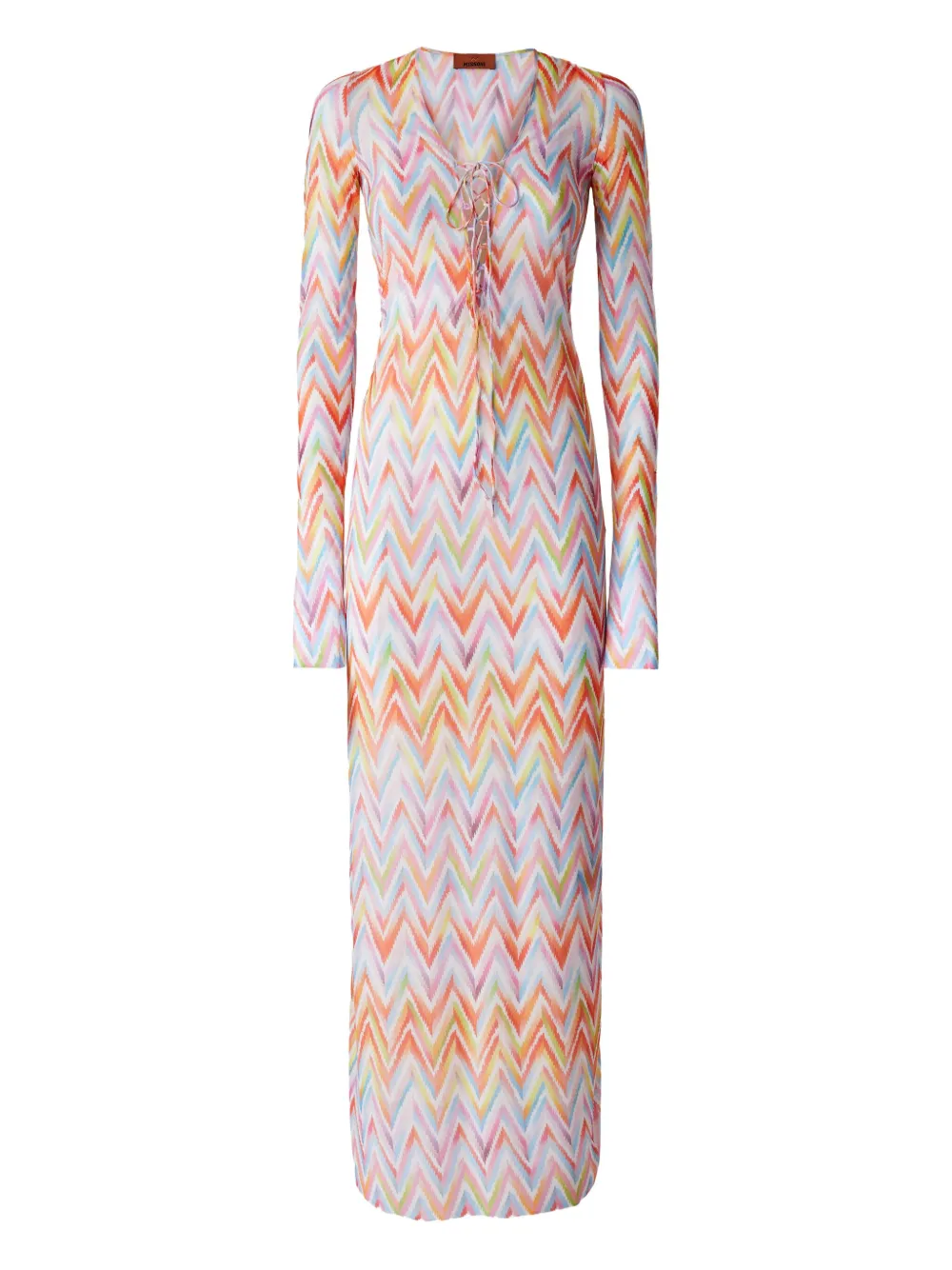 

Платье с узором зигзаг Missoni, синий