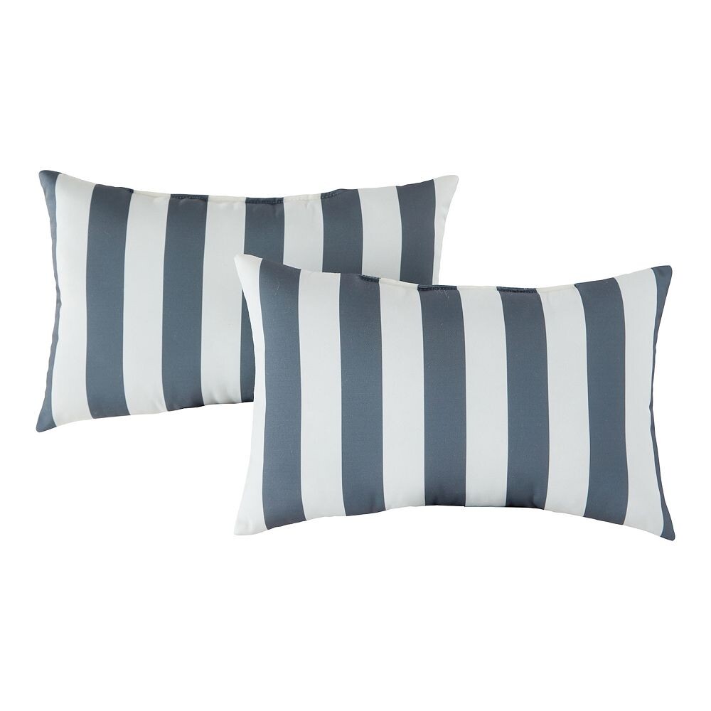 

Greendale Home Fashions Набор из 2 продолговатых декоративных подушек для улицы, цвет Canopy Gray