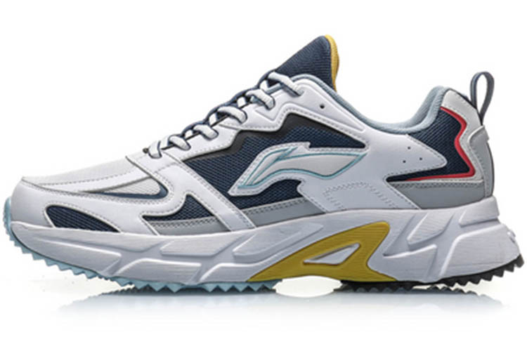 

Мужские низкие беговые кроссовки LiNing с противоскользящей и износостойкой подошвой, цвет Deep Water Duck, синий