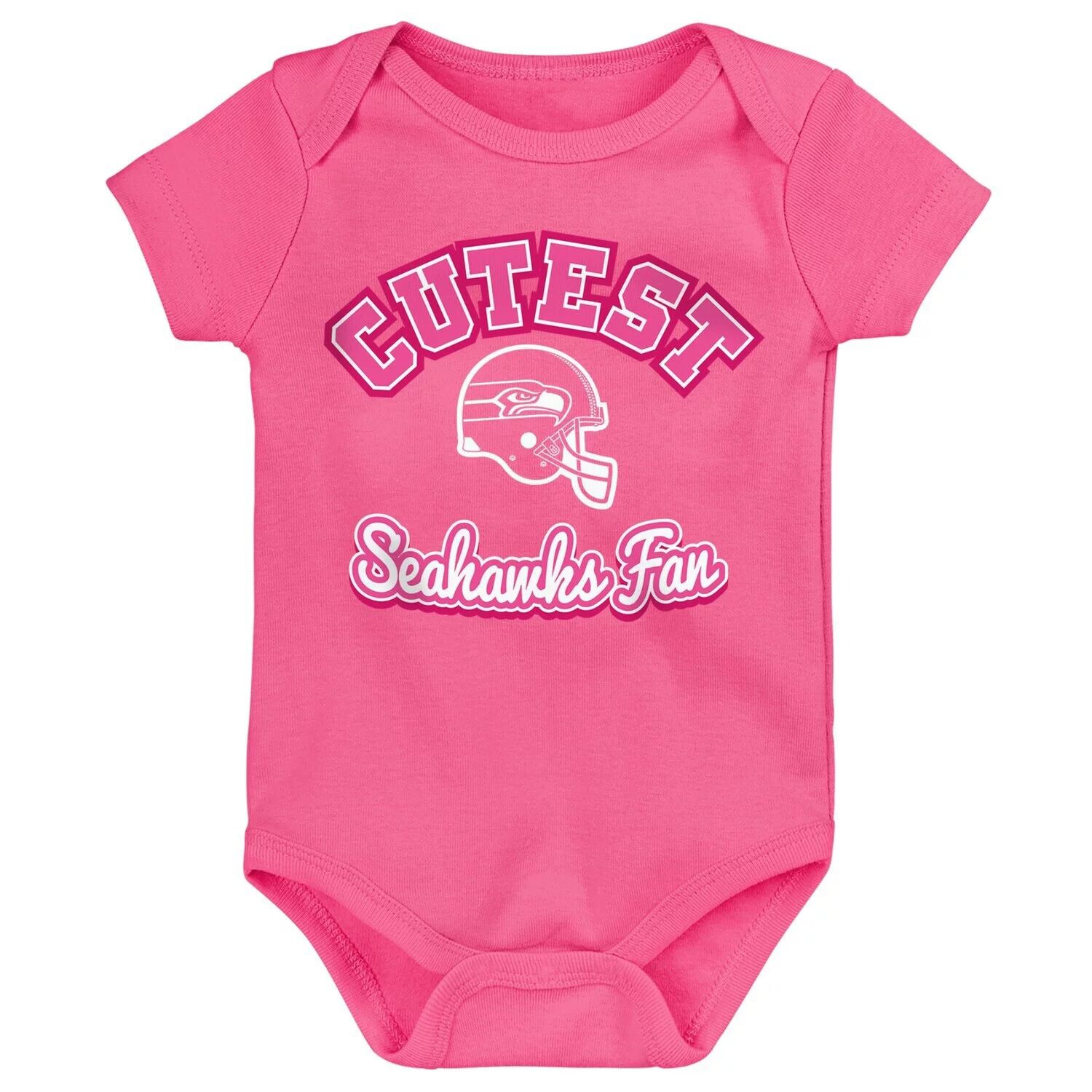 

Розовый боди для новорожденных и младенцев Seattle Seahawks Cute Fan Bodysuit Outerstuff