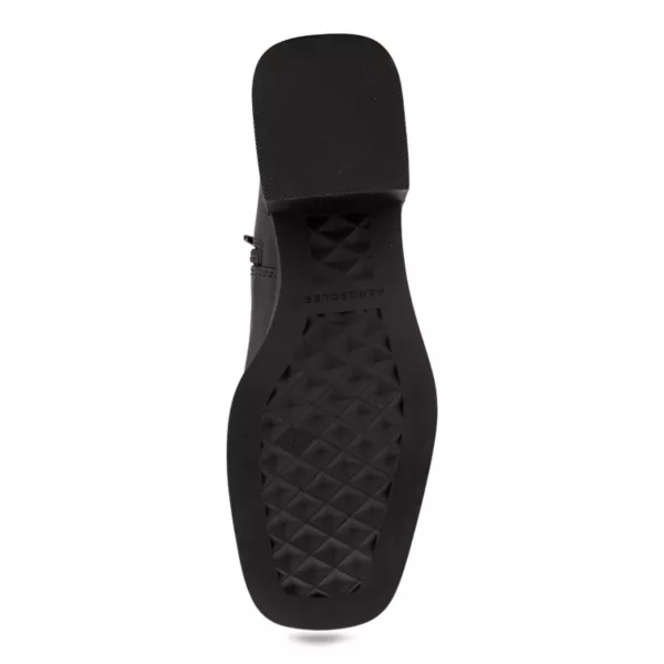 Женские высокие кожаные сапоги для верховой езды Della Aerosoles, цвет black faux leather — фото 3