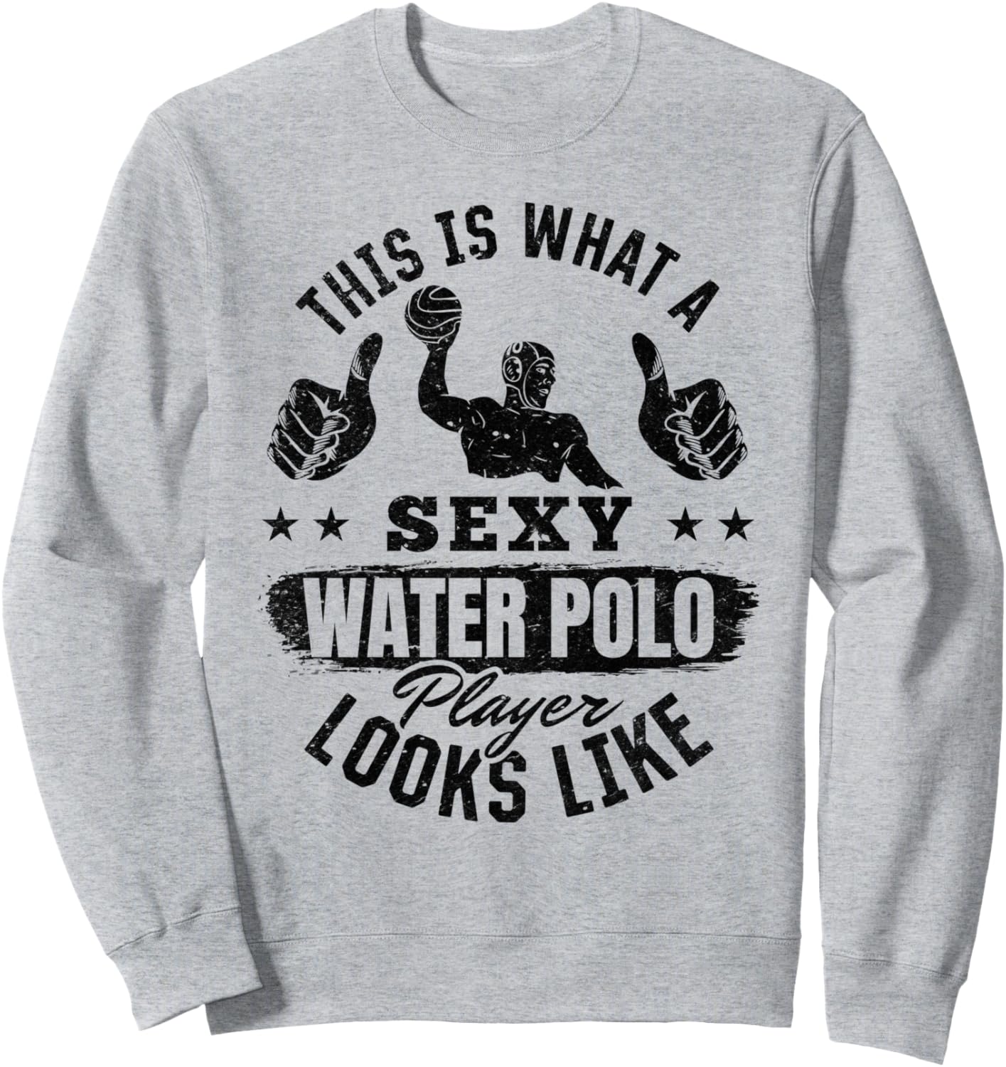 

Это сексуальный образ ватерполиста - толстовка для ватерполя Sexy Water Polo Player, серый