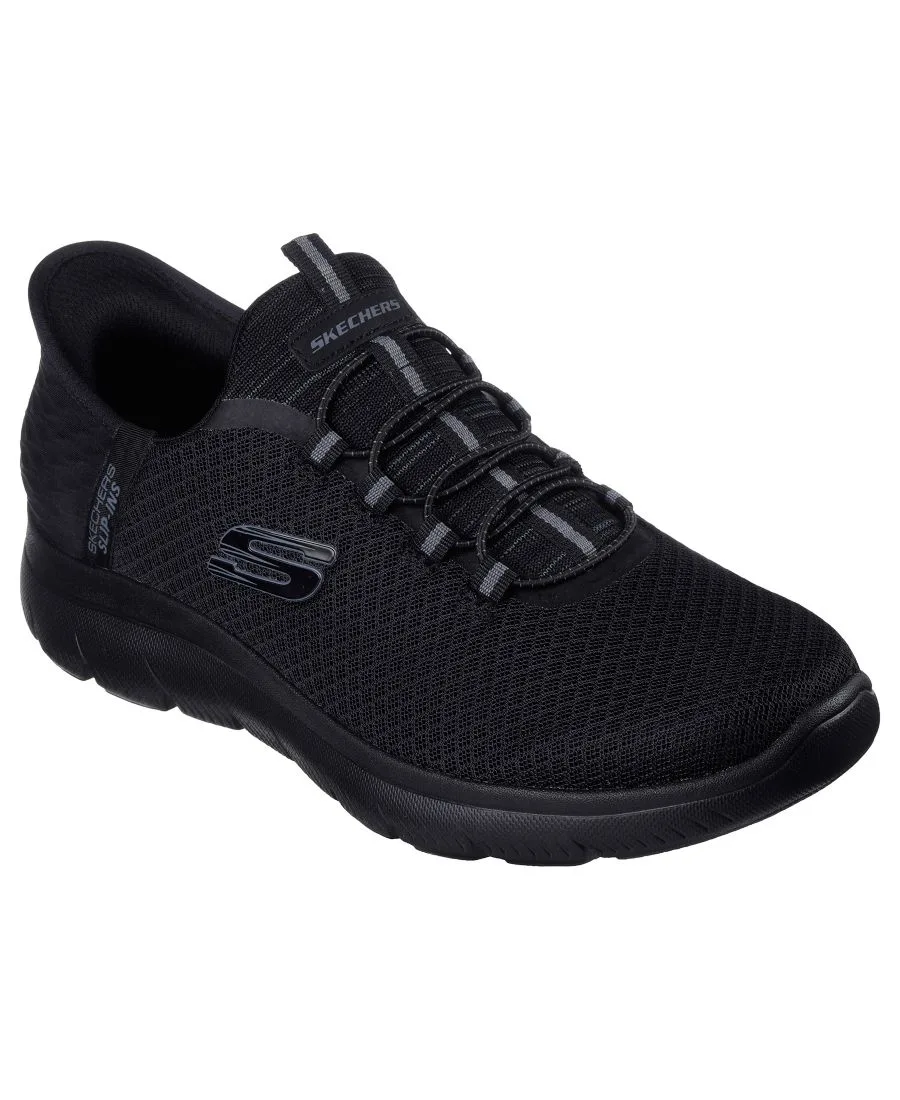 Мужские слипоны: Summits - широкие кроссовки для ходьбы от Finish Line Skechers, черный