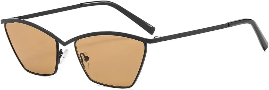 

Модные солнцезащитные очки «кошачий глаз» для женщин и мужчин, винтажные, роскошные, трендовые, солнцезащитные очки с защитой от УФ-излучения UV400 SZVVBKK, Black Tea