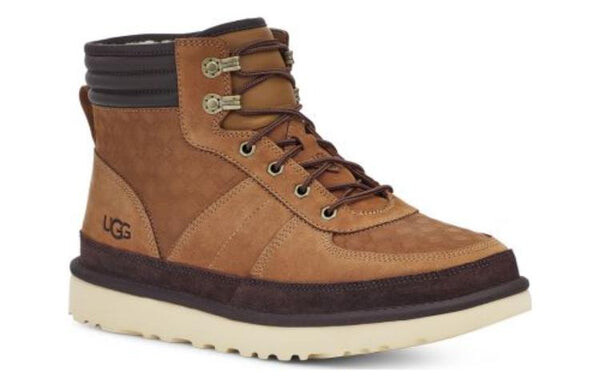 Зимние ботинки мужские Ugg комбинированные на молнии, коричневый — фото 4