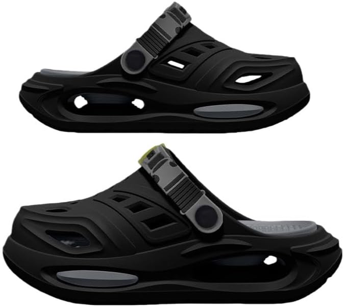 

Мужские комфортные дышащие сандалии с отверстиями и съемными стельками Swzec, черный