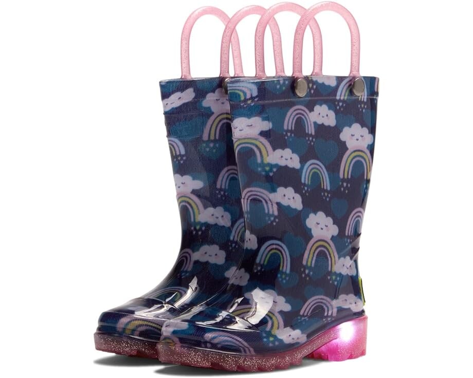 

Ботинки Western Chief Rainbow Shower Lighted Waterproof Boot, темно-синий