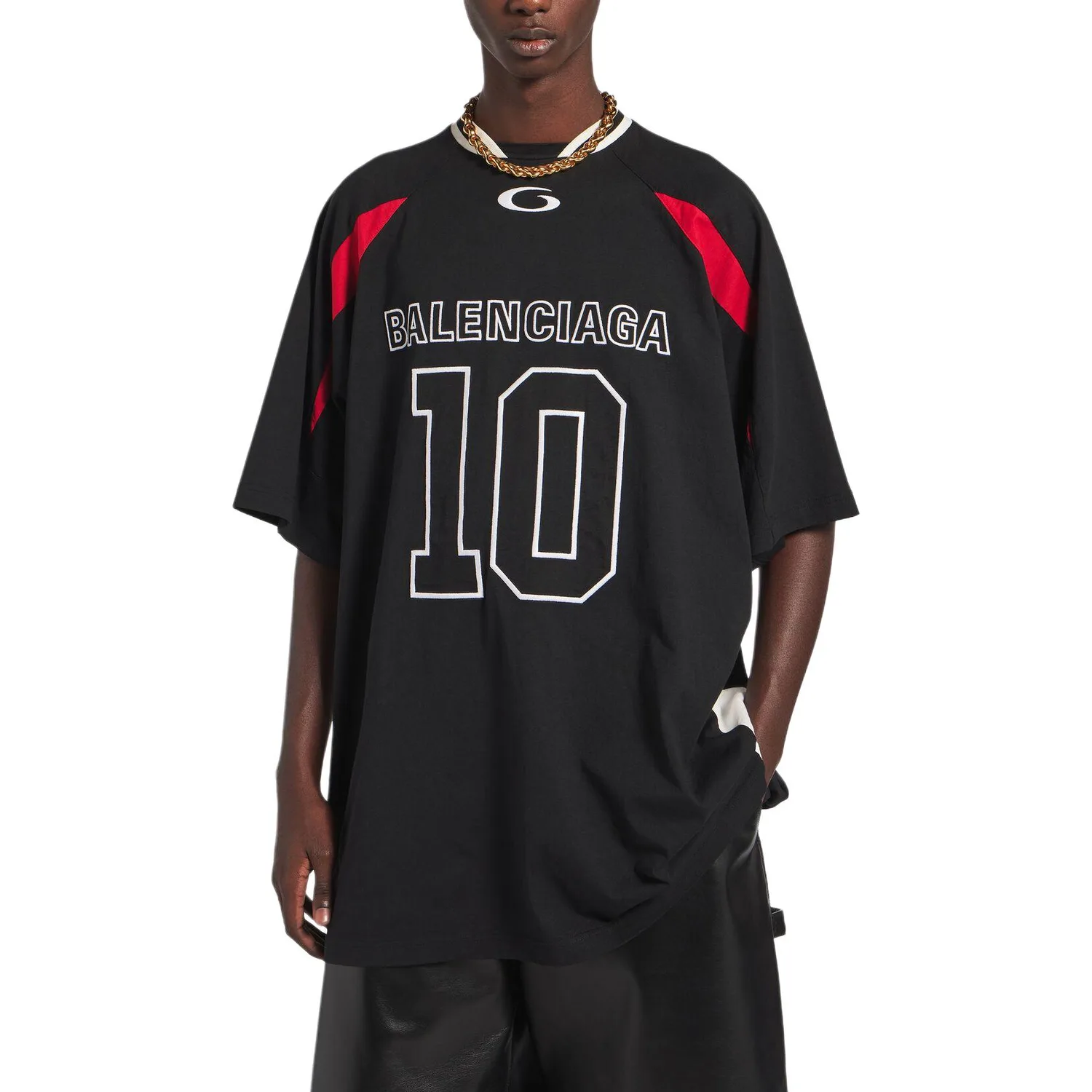 Футболка NBA SS26 Loose Fit мужская Balenciaga, черный — фото 3