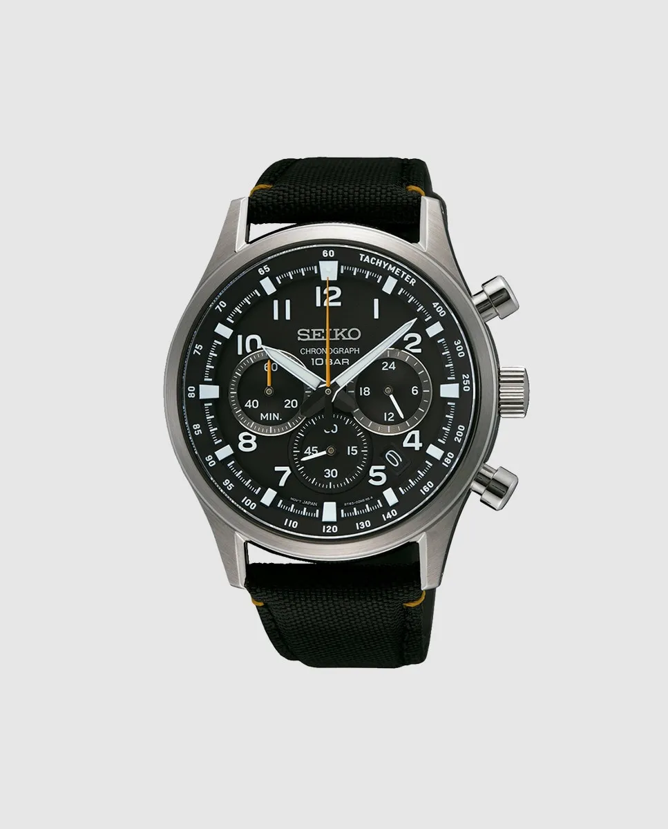 

Мужские часы Neo sports SSB449P1 с нейлоновым и черным ремешком Seiko, черный