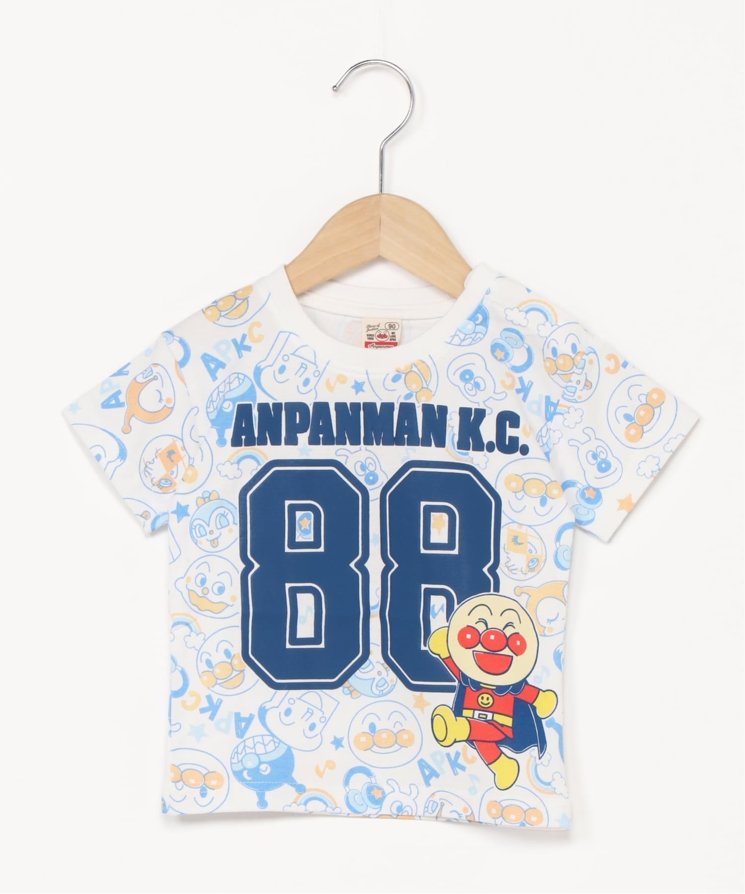 Детская коллекция ANPANMAN / (K) Футболка с коротким рукавом и цифрой по всей поверхности Anpanman Kids Collection, blue — фото 2