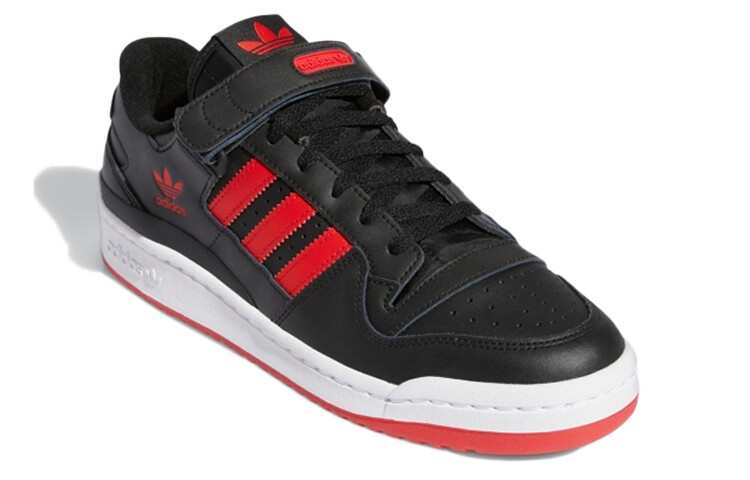 Кроссовки Adidas Forum Low 'Black Vivid Red' — фото 3