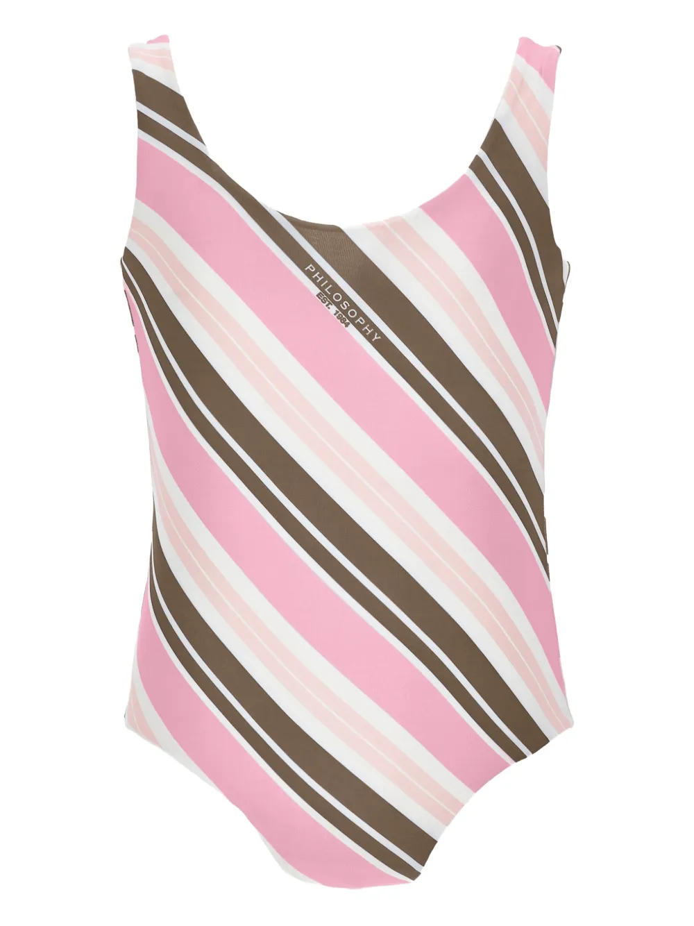 

Купальник в полоску Philosophy Di Lorenzo Serafini Kids, розовый