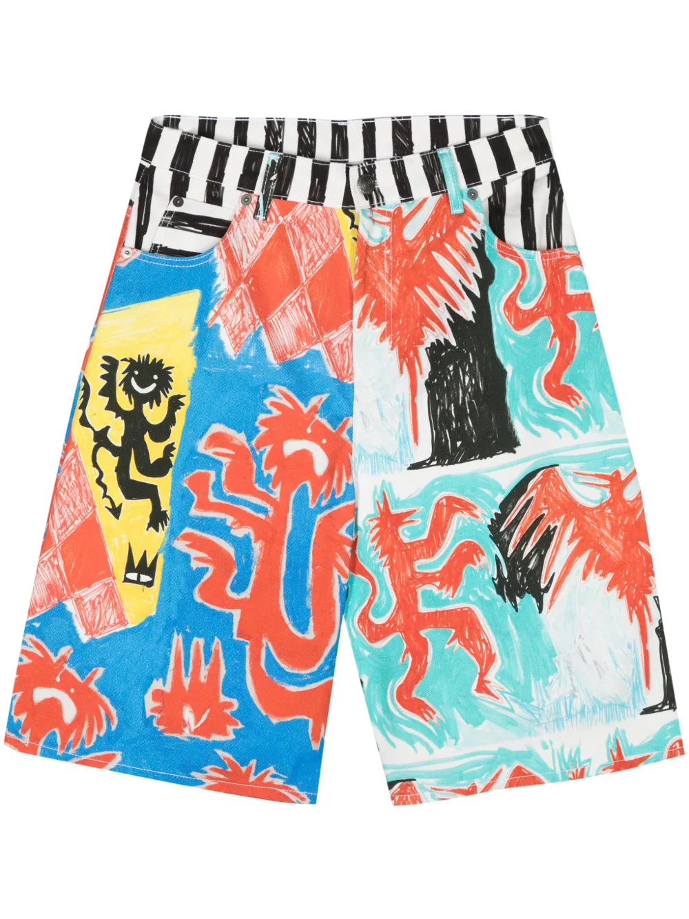 

Джинсовые шорты с принтом Charles Jeffrey Loverboy, белый