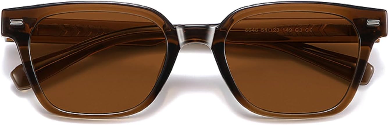 

Модные большие квадратные солнцезащитные очки для женщин с защитой от УФ-излучения UV400, в стиле ретро с заклепками, для мужчин, темно-зеленые солнцезащитные очки 8648 Melrose, Brown