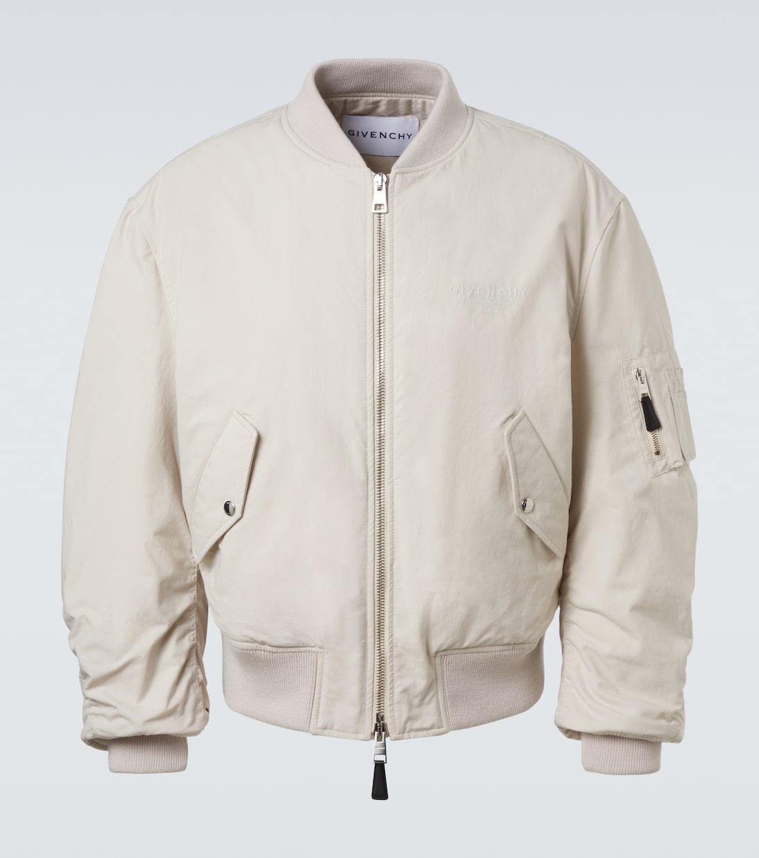 

Хлопковая бомбер-куртка с принтом Stamp Givenchy, Light Beige