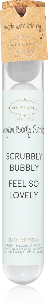 

Лимонная вербена, скрабирующий, пузырьковый, такой приятный очищающий скраб для тела My Flame, 7× 0,2 гр