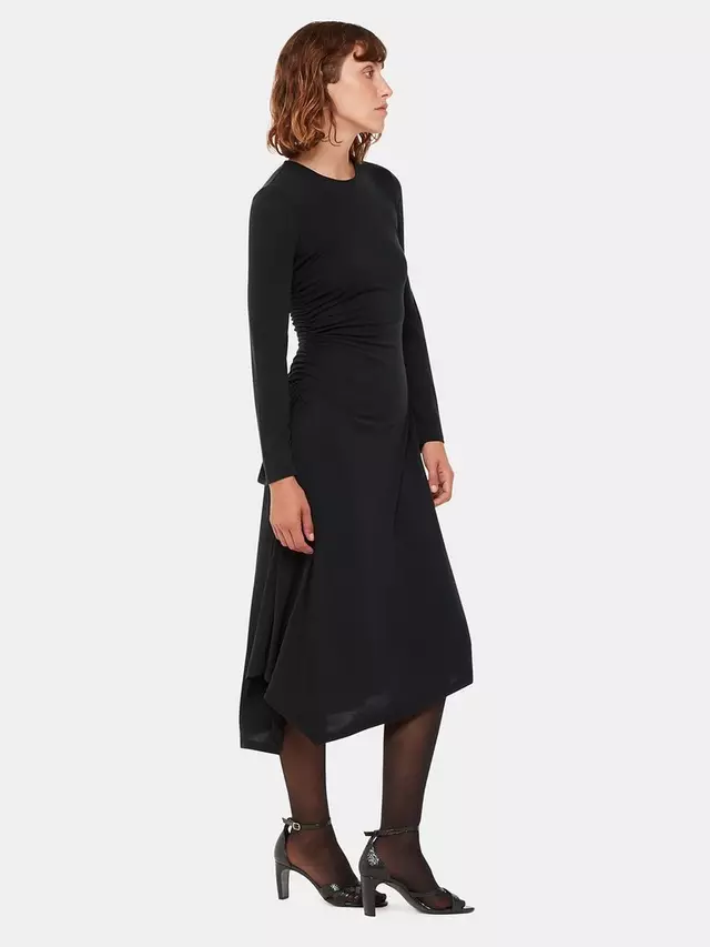 

Платье Whistles Asymmetric Jersey Midi, черный
