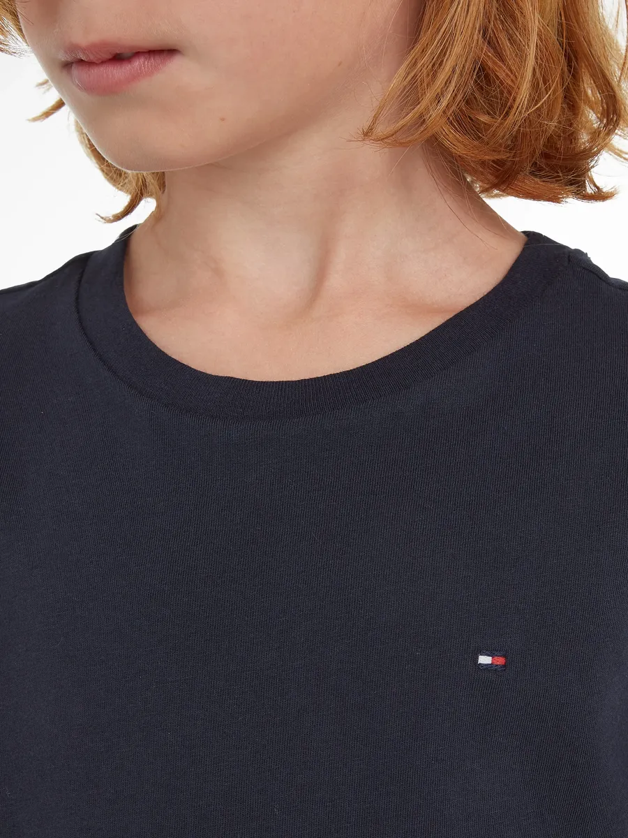 Футболка Tommy Hilfiger "BOYS BASIC CN KNIT", Children Kids Junior MiniMe, для мальчиков, цвет морской волны — фото 3