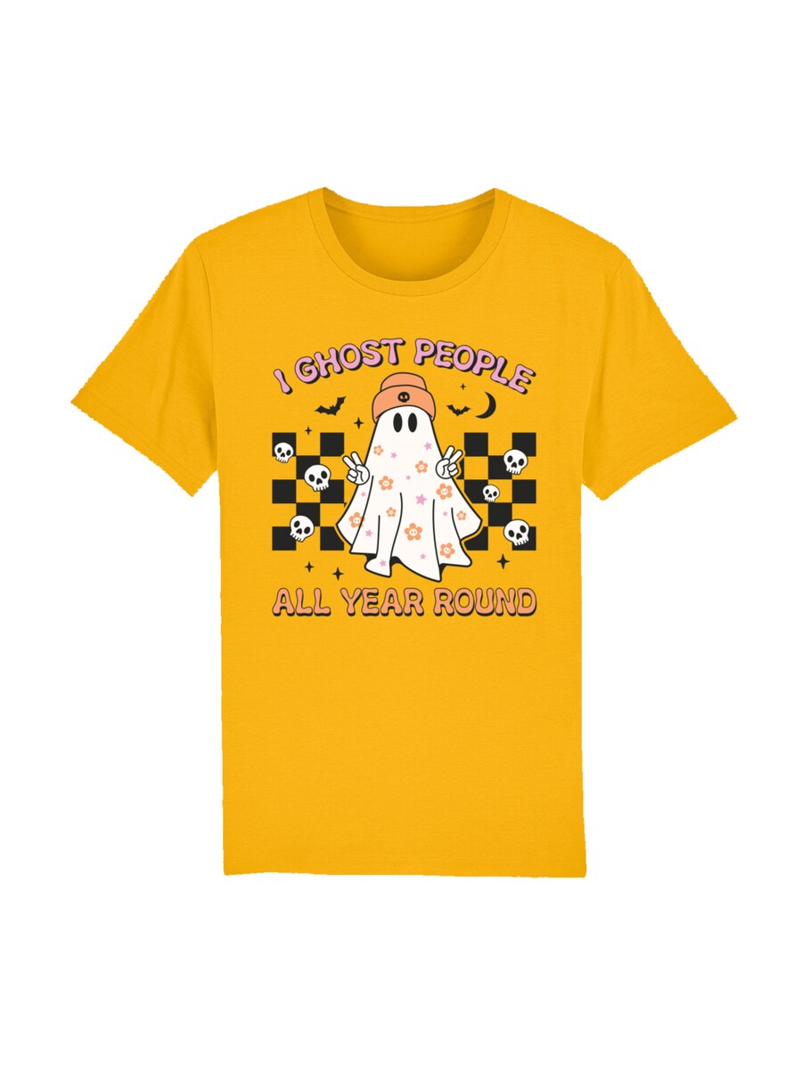 

Футболка F4NT4STIC Shirt Retro Halloween I Ghost People All Year Round, желтый