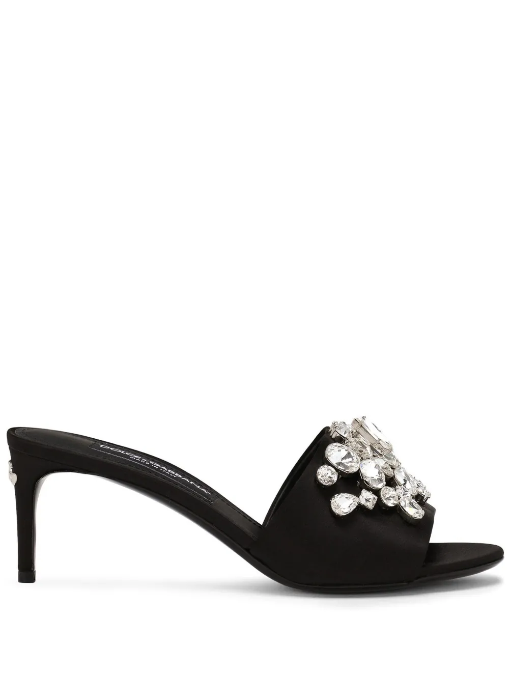 Мюли с кристаллами DOLCE & GABBANA, черный