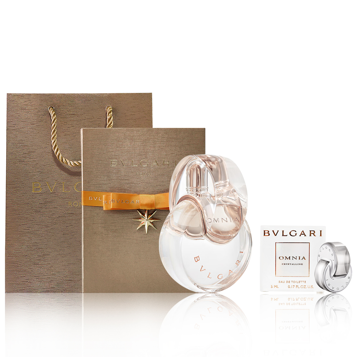 Парфюмерный набор Bvlgari Omnia Crystalline: туалетная вода White Crystal, 50 мл + пробник White Crystal, 1,5 мл + подарочная коробка — фото 4