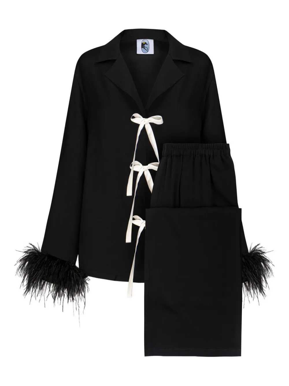 

Пижама The Bow с отсоединяемыми перьями, черная Sleeper