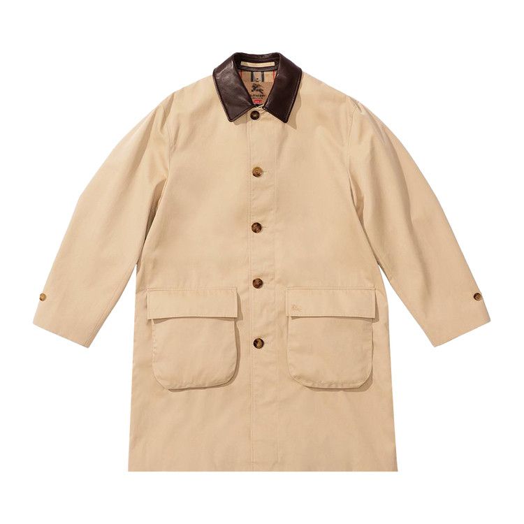 

Тренч Supreme x Burberry Leather Collar Trench, Beige