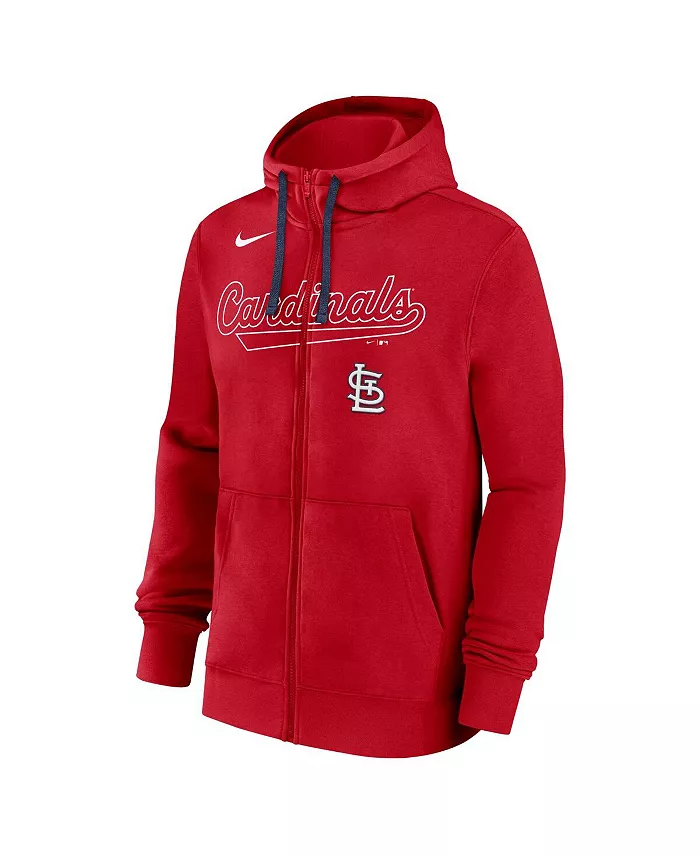 Мужская красная толстовка St. Louis Cardinals Knockout Script с молнией по всей длине Nike — фото 2